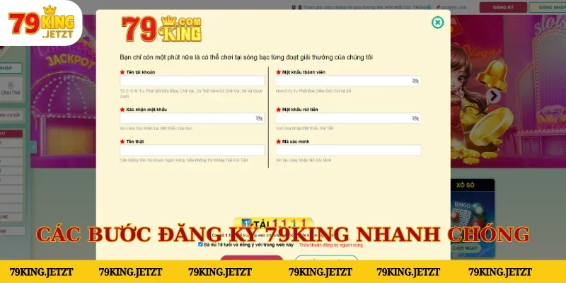 Bốn bước đăng ký tài khoản 79KING nhanh chóng